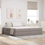 Voodi hoiukohaga ja madratsiga pruunikashall 200 x 200 cm