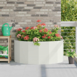 Taimekast valge 120 x 60 x 50 cm teras