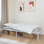 Metallist voodiraam, valge, 80x200 cm