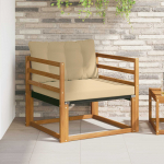 V&auml;li diivanikomplekt tugev acacia puit ja textilene neutraalne