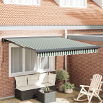 Varikatus roheline ja valge 350 x 250 x 165 cm
