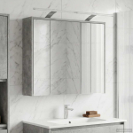 Vannitoa peeglikapp betoonhall 73,5 x 16 x 62,5 cm tehispuit