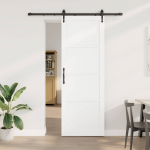 Libisev uks orkdal valge ja must 83 x 232 cm toekas m&auml;nnipuit