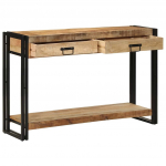 Konsoollaud sahtliga pruun 120 x 33 x 75 cm tugev mango puu