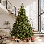Kunstlik kokkupandav j&otilde;ulupuu 270 cm 600 led-i soe valge teras