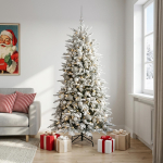 Kunstlik kokkupandav j&otilde;ulupuu 180 cm 300 led-i soe valge