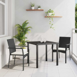 Aia s&ouml;&ouml;gilaudade komplekt padjaga 3 pcs must pol&uuml;rooster