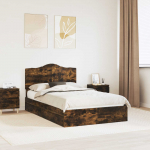 Voodi raam sahtliga suitsetatud tamm 135 x 190 cm tehispuit