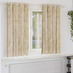 Satiinist kardinad kardinatega 2 pcs cream 175 x 140 cm samet