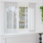 Voile kardin kardinatega 2 pcs helehall 175 x 140 cm pol&uuml;ester