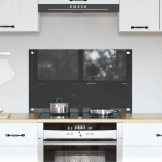 K&ouml;gi splashback tumehall 80 x 50 x 0,6 cm karastatud klaas