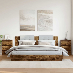 &Ouml;&ouml;kapid 2 tk, suitsutatud tamm, 40 x 35 x 62,5 cm, tehispuit