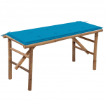 Kokkupandav aiapink padjaga, 118 cm, bambus