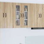 Seinakapp k&ouml;&ouml;ki riiuliga sonoma tamm 60 x 31 x 80 cm tehispuit