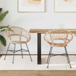 S&ouml;&ouml;gitool 2 pcs neutraalne 65 x 55,5 x 81 cm viinapuu ja raud