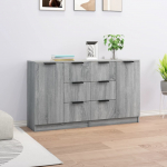 Puhvetkapid 2 tk, hall sonoma tamm, 60 x 30 x 70 cm, tehispuit