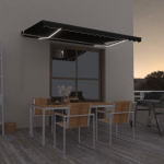 K&auml;sitsi sisset&otilde;mmatav varikatus led, 450x350 cm, antratsiithall