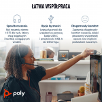 HP Poly Blackwire 3320 Stereo Microsoft Teams Certified USB-C Headset +USB-C/A Adapter