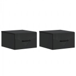 Seinale kinnitatav &ouml;&ouml;tis 2 pcs must 34,5 x 33 x 20 cm tehispuit