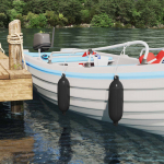 Paadi fenderid 2 tk &oslash; 14 x 50 cm must pvc