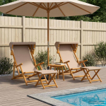 Deck chair 4 tk 3 positsioon tugev eukal&uuml;pti puit pruunikashall