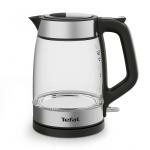 Tefal Glass Kettle KI605830 electric kettle 1.7 L 2200 W Black, Silver, Transparent