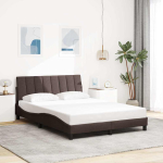 Voodiraam ilma madratsita hanko tumepruun 120x200 cm kangas