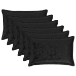 Diivanipadi 6 pcs houten must 50 x 80 cm flanell