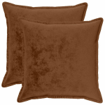 Diivanipadi 2 pcs houten helepruun 80 x 80 cm flanell