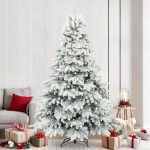 Tehisj&otilde;ulupuu koos 300 led-iga valge 240 cm pe ja pvc