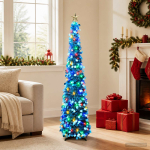 Ladvat&auml;hega led-tuledega pop-up-j&otilde;ulupuu 120 cm 50 led-i pet