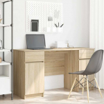 Laud sahtliga riiuliga sonoma tamm 140 x 49 x 76 cm tehispuit