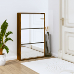 3 sahtliga kingakapp peegliga, pruun tamm, 63x17x102,5 cm