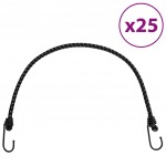 Bungee n&ouml;&ouml;r helkurribade ja konksudega 25 tk, 59 cm