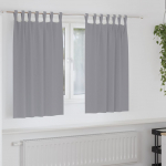 Kardinad r&otilde;ngastega 2 pcs helehall 140 x 140 cm pol&uuml;ester
