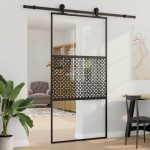 Libisev uks must 102.5 x 205 cm karastatud klaas ja alumiinium