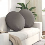 Istumispatjad 2 pcs pruunikashall &oslash;60 x 21 cm kangas