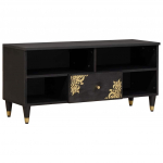 Telerikapp sahtliga must 100 x 33 x 46 cm tugev mango puu