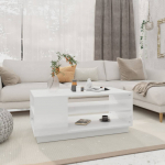 Kohvilaud, valge, 102 x 55 x 43 cm, puitlaastplaat