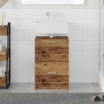 Vannitoa kapp sahtliga vana puit 40 x 37 x 59 cm tehispuit