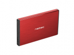 NATEC HDD ENCLOSURE RHINO GO (USB 3.0, 2.5", RED)