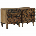 &Ouml;&ouml;lambi kapp 2 pcs pruun 40 x 33,5 x 46 cm tugev mango puu