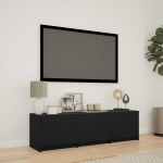 Led-iga tv kapp lediga must 140 x 34 x 40 cm t&ouml;&ouml;deldud puit