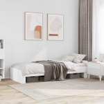 Peatsiga voodiraam valge 80 x 200 cm tehispuit