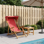 Deck chair 3 positsioon tugev eukal&uuml;pti puit punane