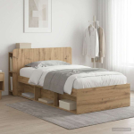 Voodiraam ladustamisega artisan tamm 90 x 200 cm tehispuit