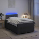 Vedruvoodi madratsiga led-ribadega tumehall 120 x 190 cm kangas