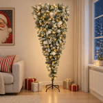 Kunstkuusk koos j&otilde;ulukuuliga 180 cm 300 led-i soe valge