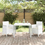 Aia s&ouml;&ouml;gilaudade komplekt 3 pcs valge polt rattan