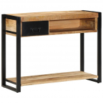 Konsoollaud 100x35x75 cm t&auml;ist&ouml;&ouml;tlemata puidust mango